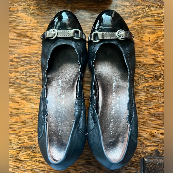 AGL Attilio Giusti Leombruni Pump Black Leather Heels - Picture 6 of 12